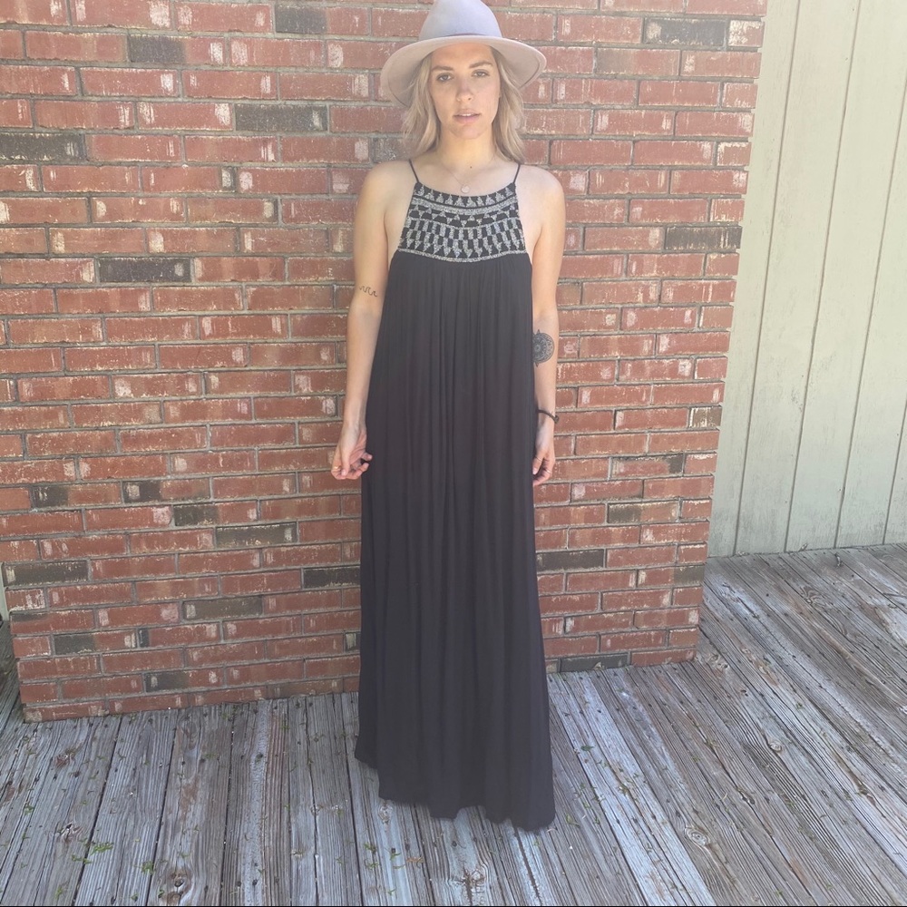 AMUSE society beaded dress open back Small Excelle